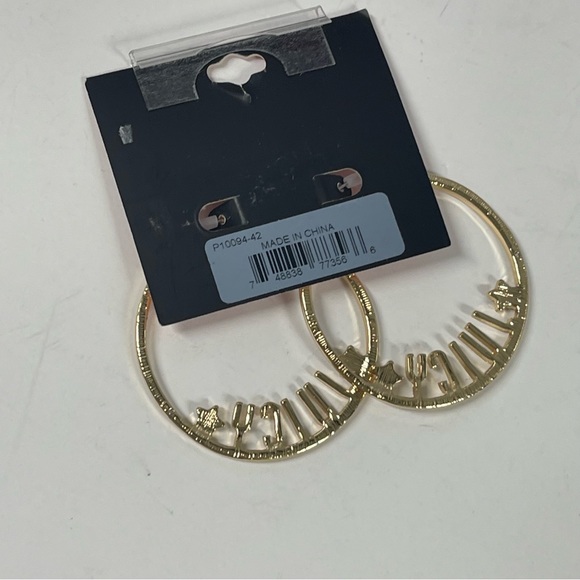 🌟JUICY COUTURE LARGE LOGO STAR HOOPS - Picture 5 of 8